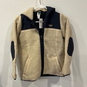 LL Bean Sherpa Fleece hooded jacket